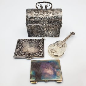 4 Piece Sterling Silver & Continental Silver Items