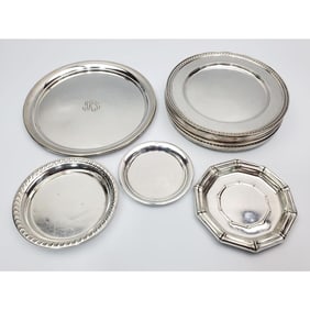 Lot of 14 Sterling Silver Plates Inc. Tiffany & Co