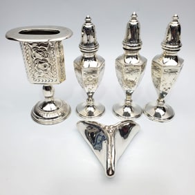 Judaica Lot of 5 Silver Items