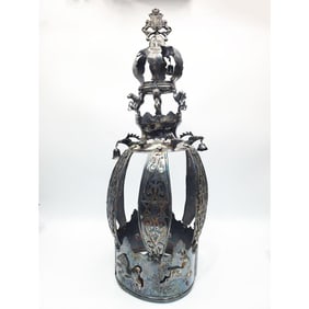 Judaica Antique Large Torah Crown