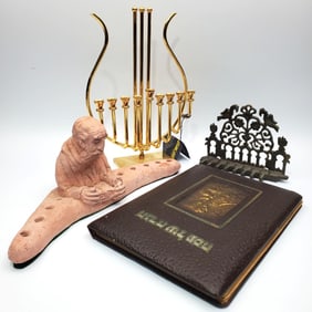 Judaica Lot of 4 Vintage & Antique Items