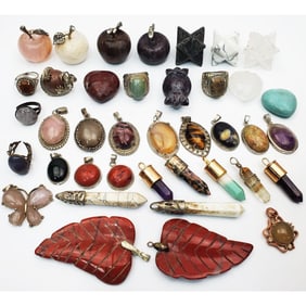 Group Lot of Various Stone Items