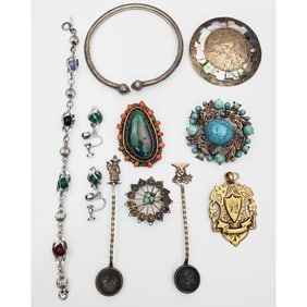 Lot of Silver Items Including Jewelry & Spoons