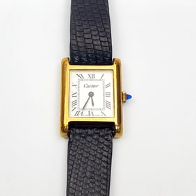 Vintage Cartier 18K Gold Electroplated Tank Watch