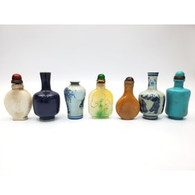Lot of 7 Chinese Snuff Bottles