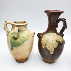 Lot of 2 Chinese Ceramic Ewers