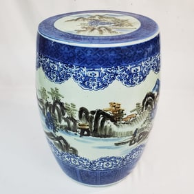 Mid Century Chinese Porcelain Garden Seat