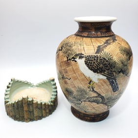 Antique Japanese Meiji Period Kozan Kutani Vase