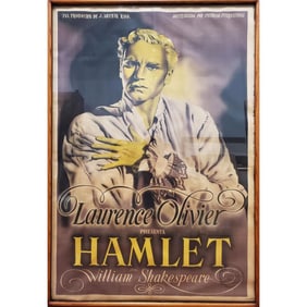 Vintage 1948 Original Movie Poster "Hamlet"