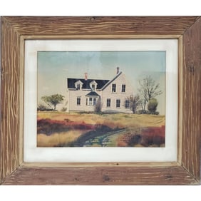 Vintage Painting Watercolor on Paper