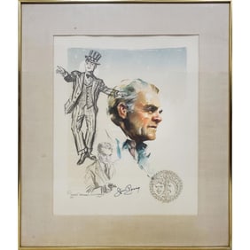 Everett Raymond Kinstler, American (1926-2019) Lithograph "Portrait of James Cagney"