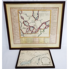 2 Antique Maps of Ontario, Canada in French