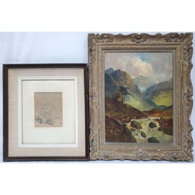 Antique Painting Oil on Canvas