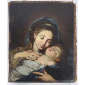 Antique 17/18th C. Painting Oil on Canvas