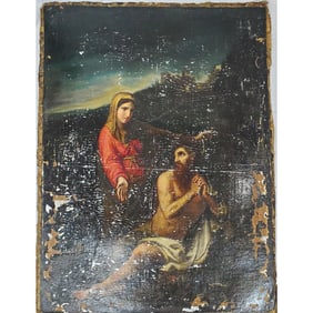 Antique 17/18th C. Painting Oil on Canvas