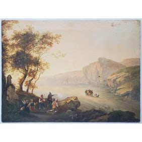 Antique 19th C. European Painting Oil on Canvas