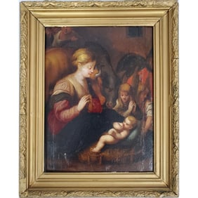 17/18th C. Old Master Painting on Wood