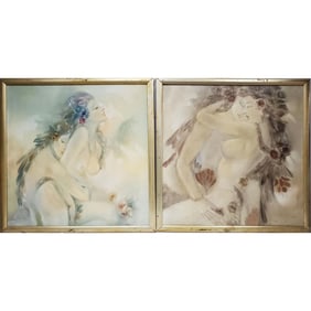 Surabhong, Thai (20th C.) 2 Oil Paintings