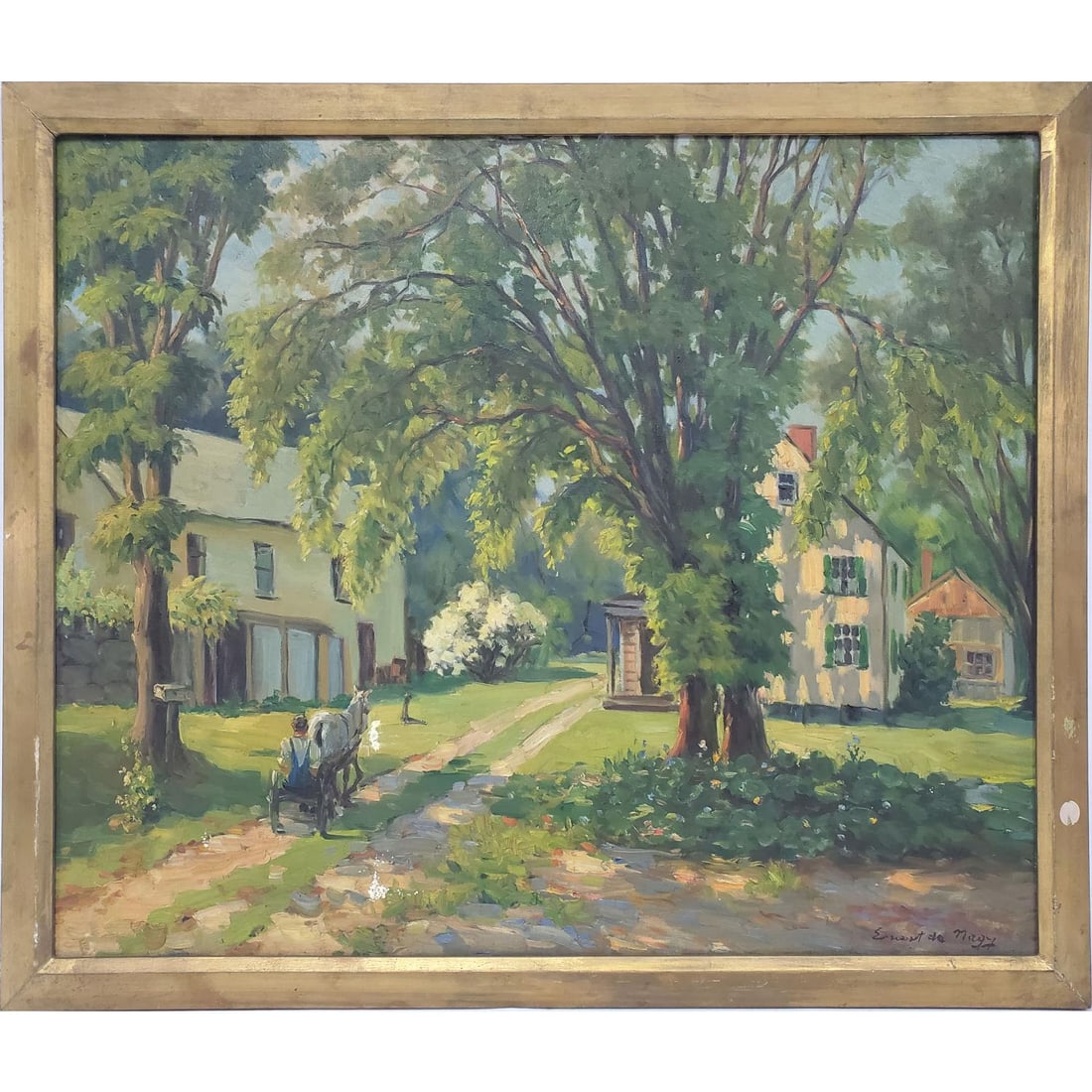 Ernest De Nagy, American/Hungarian (1881-1952) Painting, Oil on Canvas (1 of 6)