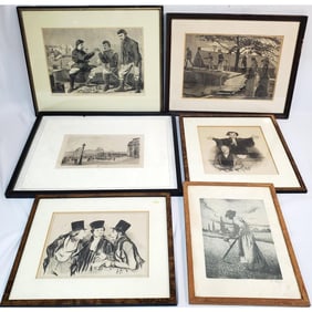 Lot of 6 Engravings