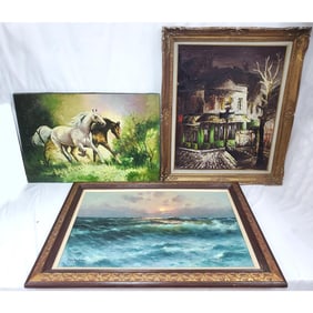 Lot of 3 Vintage Signed Paintings