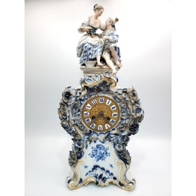 Antique Meissen Porcelain Clock