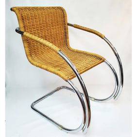 After Mies Van Der Rohe MCM Rattan Armchair