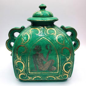 Antique Swedish Wilhelm Kage "Argenta" Jar