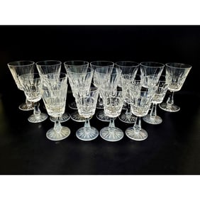 17 Waterford "Kylemore" Crystal Stemmed Glasses