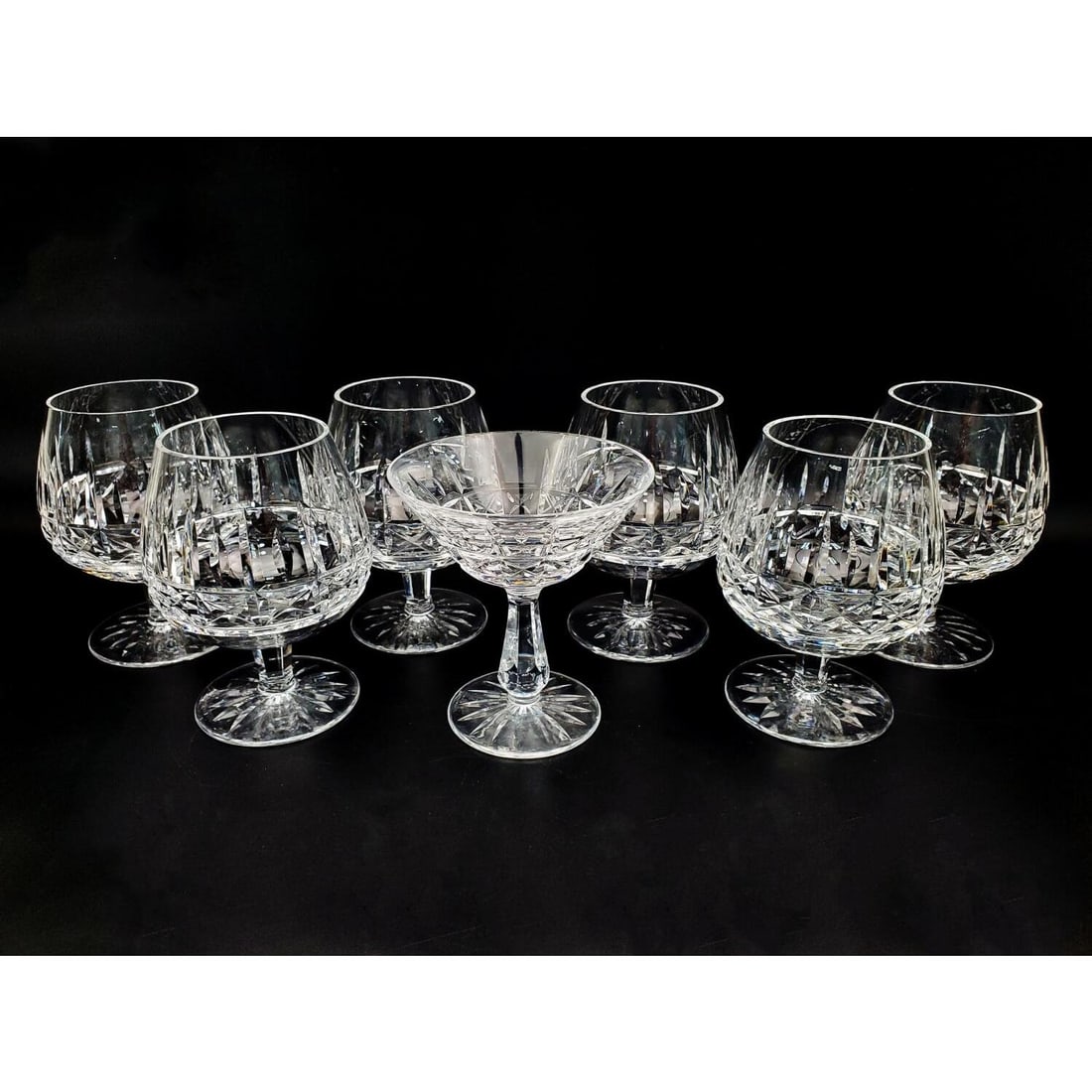 6 Waterford "Lismore" Crystal Brandy Glasses (1 of 5)