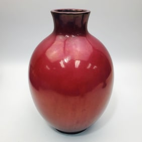 Roseville Pauleo Red Metallic Luster Vase