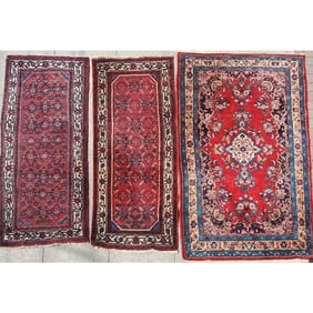 3 Antique Hamadan Rugs