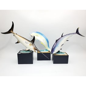 3 Royal Worcester Limited Edition Fish Figures