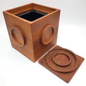 MCM Carved Wood Ice Bucket by Jens Quistgaard