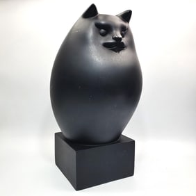 Museum of Fine Arts Black Cat Figural Sculpture
