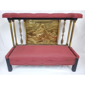 Funeral Home Kneeler w/ Plaque Depicting Jesus