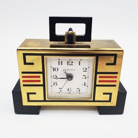 Cartier Art Deco Style Cubist Desk Clock