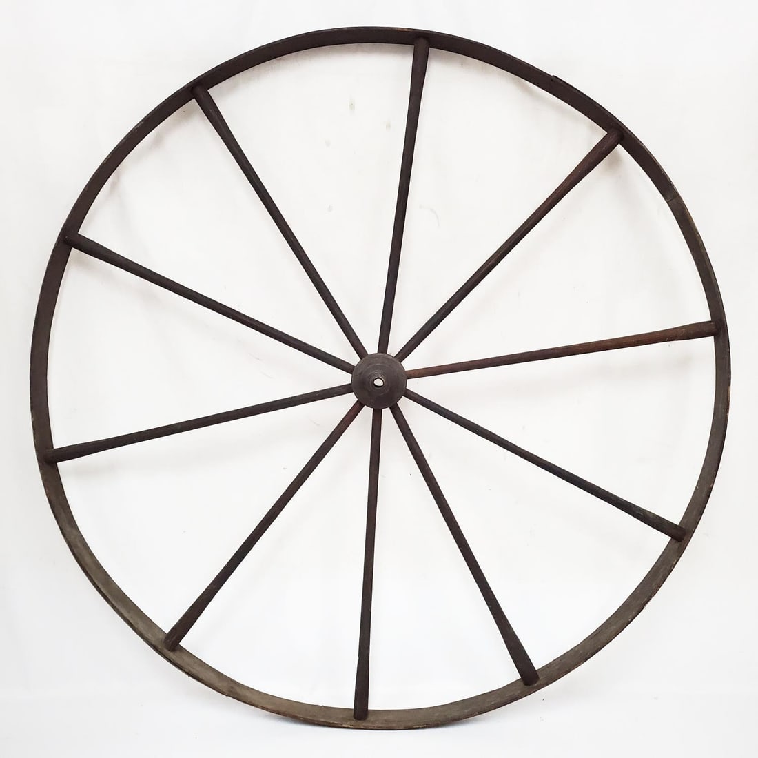 Large Antique 19th C. Wooden Wagon Wheel (1 of 4)