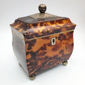 Antique English Box w/ Silver Plated Elements