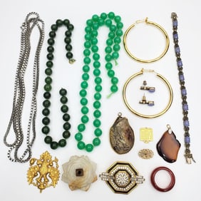 Bag Lot of Fine Costume Jewelry