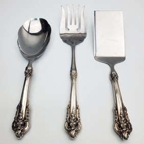 Lot of 3 Vintage Grand Baroque Serving Utensils