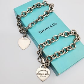 2 Tiffany & Co. Sterling Silver Heart Bracelets