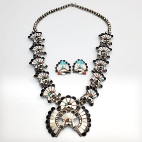 Navajo Zuni Style Native American Sterling Silver