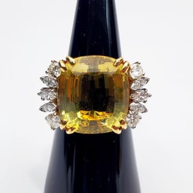 Fine 18K Yellow & White Gold Ring