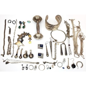 Large Lot of Sterling Silver Jewelry