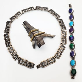 Margot de Taxco Sterling Necklace Along w/ Others