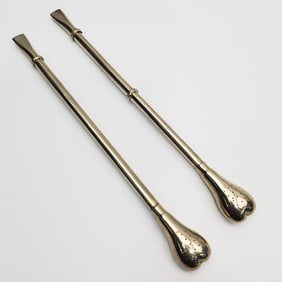 Pair of 800 Silver "Bombillas" Straws