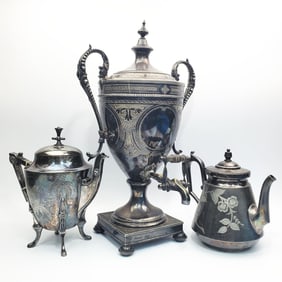 Lot of 3 Victorian Silver Plated Items