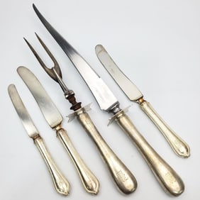 Lot of 5 Silver Handled Items