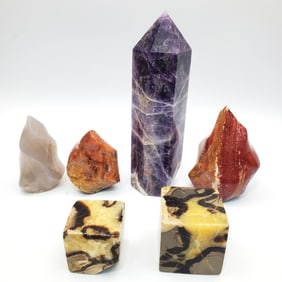 Lot of 6 Semi Precious Gemstones